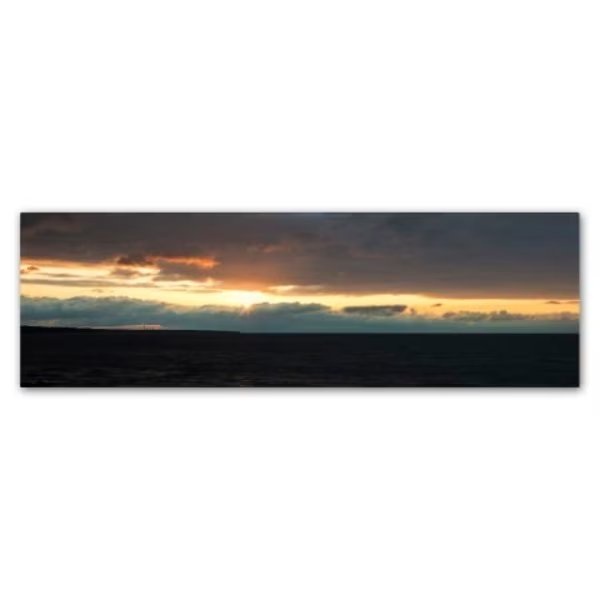 Kurt Shaffer 'April Setting Sun over Lake Erie' Canvas Art, 6x19, Trademark Fine Art, Mfr#: KS01102-C619GG
